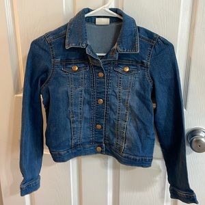 Girls crazy 8 jean jacket, size L (10/12). Bundle and save! Or make offers!